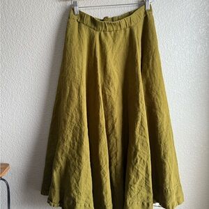 Son de Flor Olive Green Classic Skirt